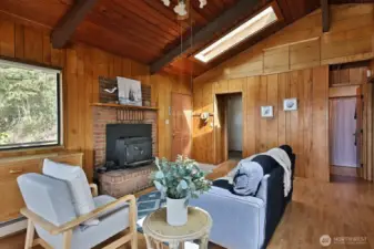 Lot's of windows and sky lights flood this home with natural light.