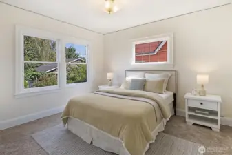 Spacious main level bedroom.
