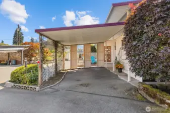 Another view of carport.