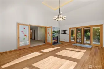 French Doors Leading to Private Outdoor Oasis