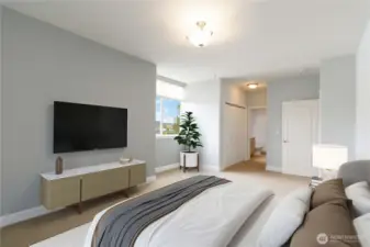 Primary Suite Bedroom- Virtually Staged
