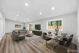 Family room and dining area