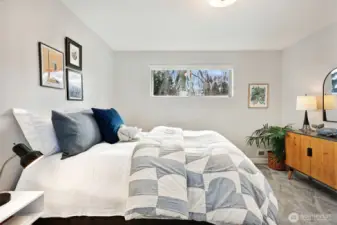 One of three upper level bedrooms