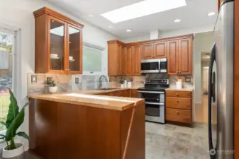 Spacious kitchen with lots of prep space