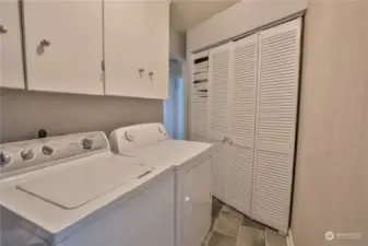 Laundry area behind the kitchen.