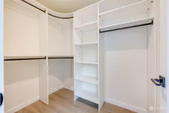 Primary suite's walk-in closet