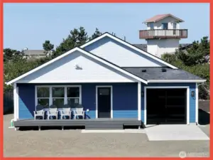 Brand New Bungalow By the Sea! This residence combines contemporary convenience with coastal charm.