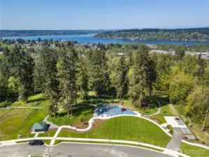 Arial view of the lake Washington