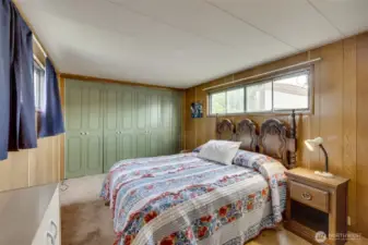 Bedroom with two closets