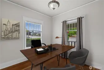 2nd main floor bedroom or office