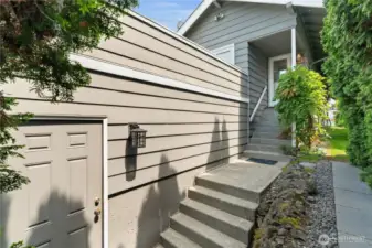 Back entrance from the garage to the house