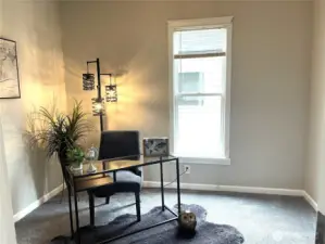 More than an office, this spacious & flexible space works beautifully as an office, guest room, or hobby zone. Smart staging highlights just how roomy and adaptable it really is.