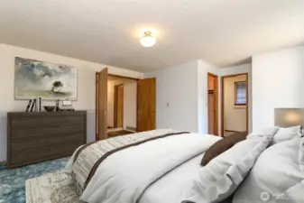 Virtually Staged - Primary suite upstairs