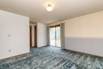 Primary Suite with slider to private deck.