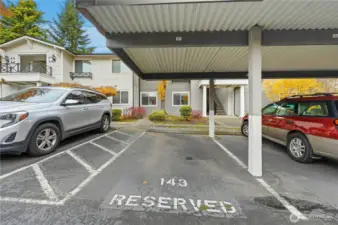 Your designate covered parking space!