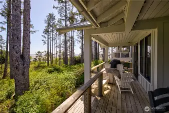 At the East end of this porch is one of the two primary suites.