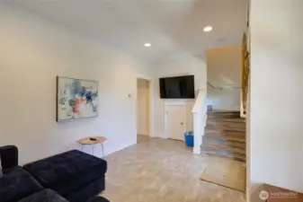 This room is perfect for the movie and video game audience.