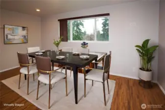 Virtually Staged Dining Area