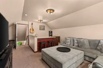 Wet bar upstairs bonus room.