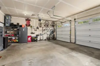 Attached 3 car garage