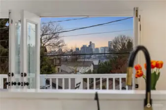 Gorgeous skyline views of Seattle from the entire unit