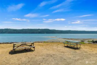 Bring your picnic and relax on the beach after a day fishing or kayaking