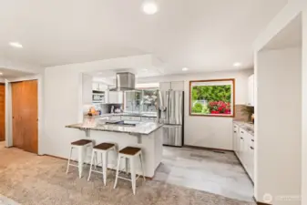 Bright, airy, and full of possibilities—this kitchen has the space and natural light for your perfect coffee bar or eat-in area.