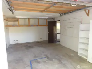 Interior of garage.