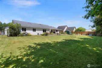 Spacious and park-like back yard