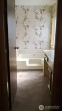 Old photo of one of the bathrooms.