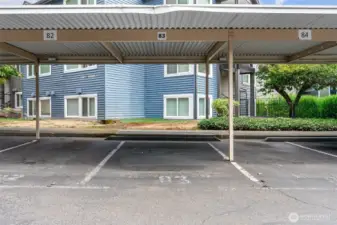 Assigned covered parking