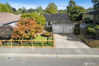 Welcome home!  Attached 2 car garage, gorgeous new fence, mature professional landscaping.