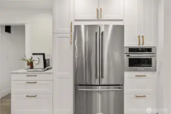 Coffee bar and built in microwave on your way to the kitchen