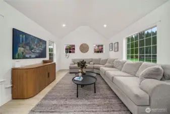 Living room with enough space for a large couch