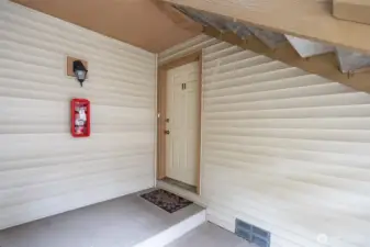 Covered, private single entrance.