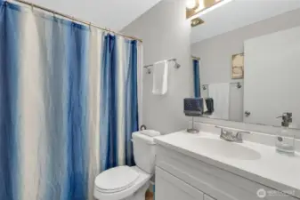 Full bath serves your guests and second bedroom.