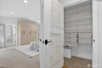 Plenty of storage in hallway closet