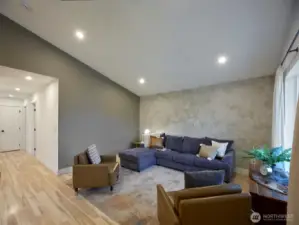 Living Room w/vaulted ceilings