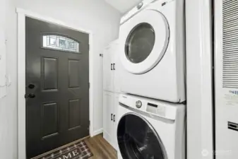 Laundry room and rear door