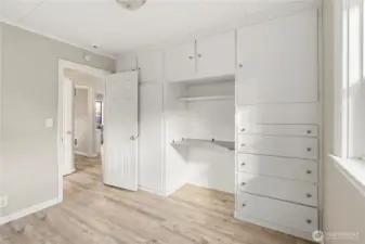 Bedroom 1 storage/office