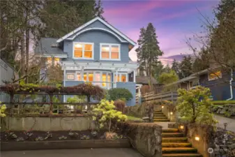 Welcome home. There are two off street parking spaces adjacent to the steps.