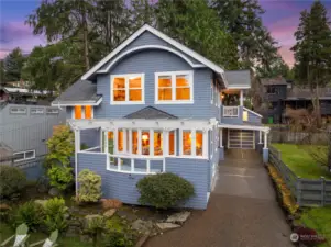 House sits off the road and there is one garage spot, one covered spot and two driveway spots if needed.