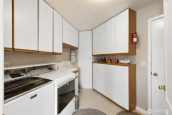 Laundry room off garage