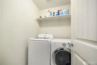 laundry off the kitchen and garage man door