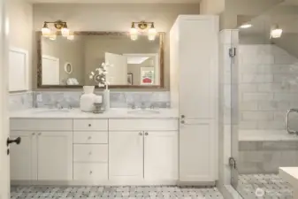 Beautiful walk-in shower