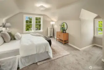 King sized bedroom one of four upstairs