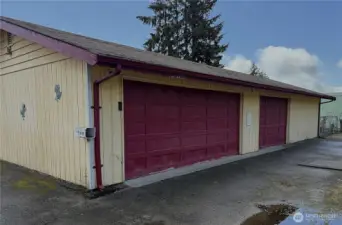 Just another view of your 1,152 square foot 3 car garage with two extra rooms on the other side of the smaller door