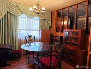 Just another view of your dining room with your living room on the right side