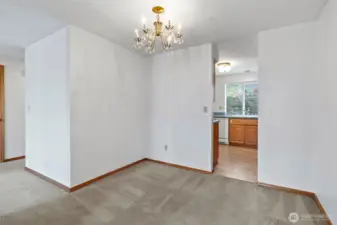 Dining area adjacent to the living room