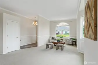 View from entry with sitting room